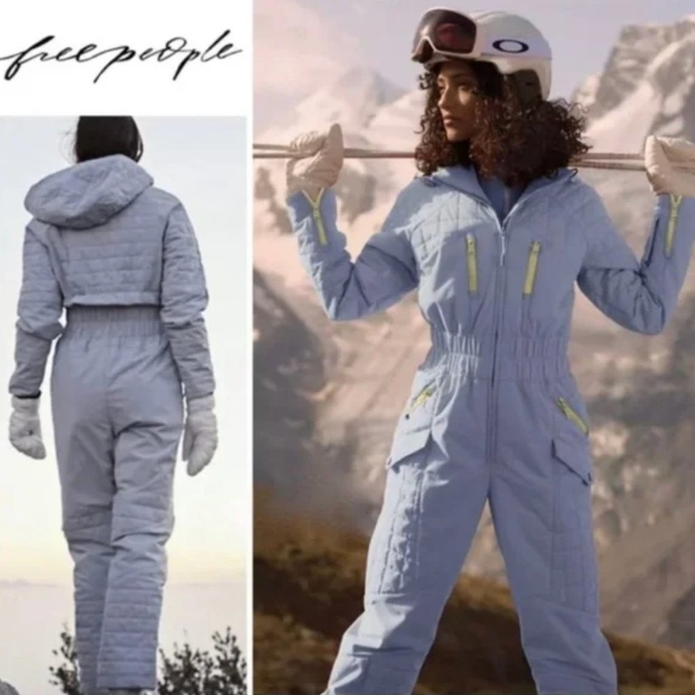 Free People Movement All Prepped Ski Suit in Full Moon Size M